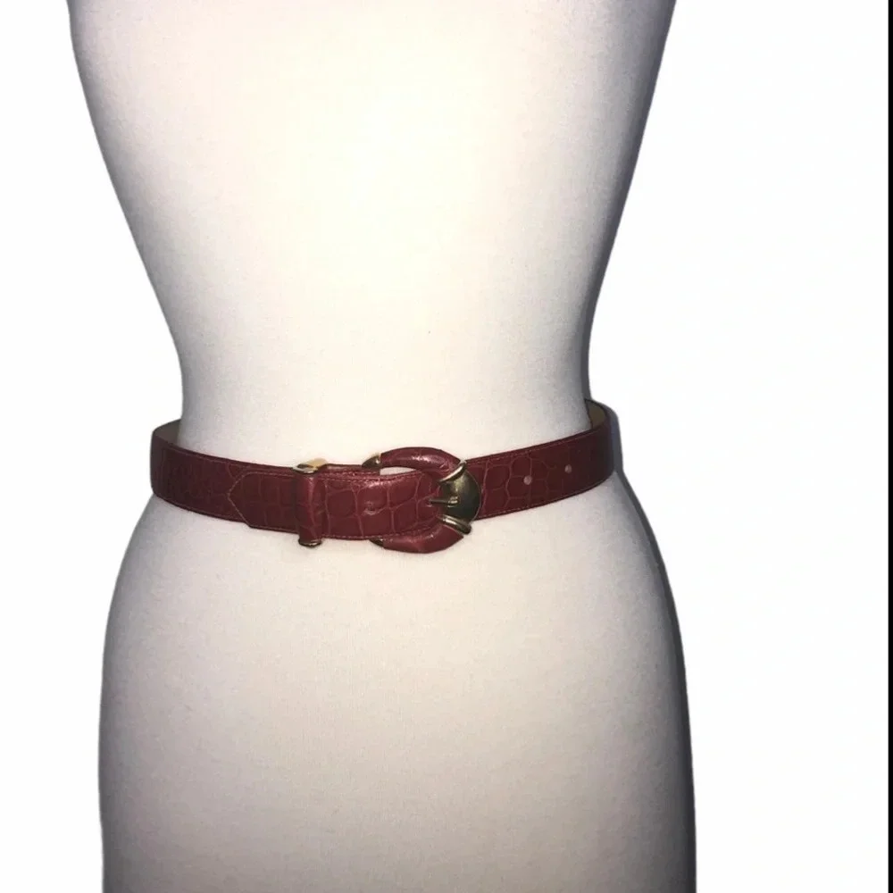 Cipriani Aligator Calfskin Red Belt Size 28